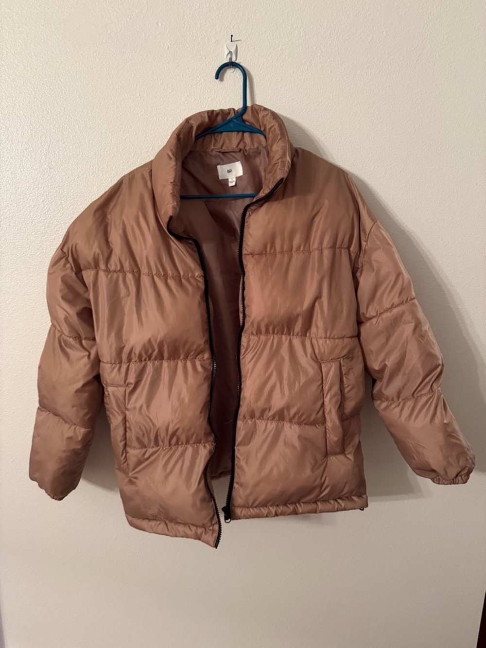 BP. Nordstrom Womens Blush Pink Puffer Jacket Small Cozy Quilted Coat